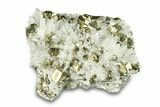 Quartz Crystals with Striated Pyrite - Peru #291897-1